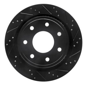Ford F-150 Brake Rotor (1) - Rear Right - R1 Concepts - Drilled & Slotted - Black - `12-`14